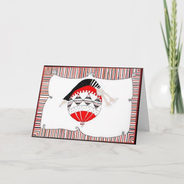 Cartão De Festividades Feliz feriado saudável e equilibrado (Frente)