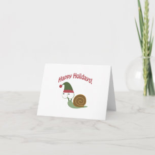 Cartão De Festividades Feliz Feriados! Snail Elf