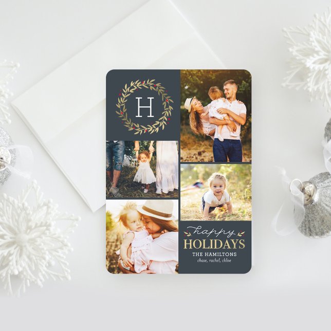 Cartão De Festividades Feliz Feriados - Terra Festiva, Cor EDITÁVEL (Criador carregado)