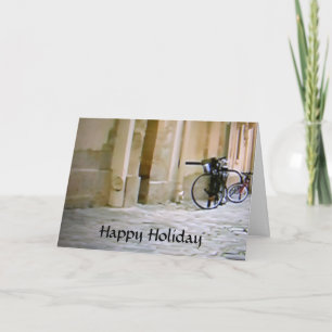 CARTÃO DE FESTIVIDADES FELIZ FÉRIAS DE BICICLETA ITALIANA