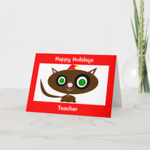 Cartão De Festividades Feliz Férias, Professor
