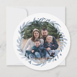 Cartão De Festividades Feliz Festival Chanucá de Foto Azul Claro