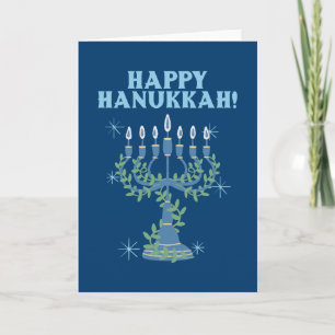 Cartão De Festividades Feliz Festival Chanucá de Menorah Luz