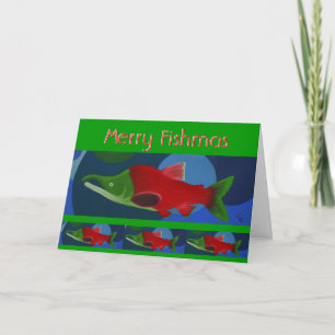 Cartão De Festividades Feliz Fishmas