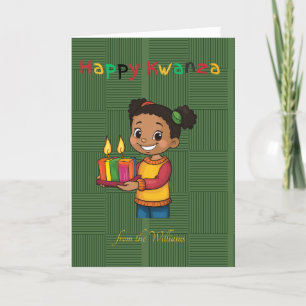 Cartão De Festividades Feliz Foto Da Família De Velas Africanas Kwanzaa