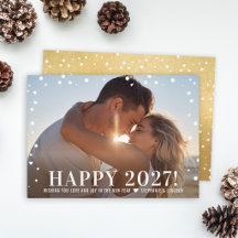 Feliz Foto de Confete Dourado Texturizado 2027