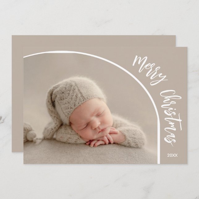 Cartão De Festividades Feliz Foto de Natal (Frente/Verso)