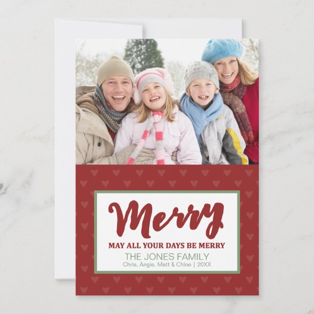 Cartão De Festividades Feliz - foto do feriado (Frente)