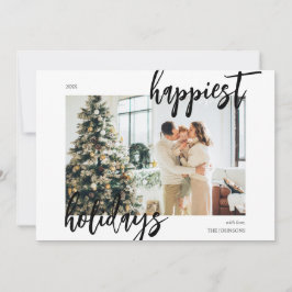 Cartão De Festividades Feliz Foto do Script de Pincel de Natal