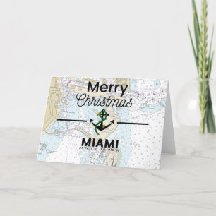 Cartão De Festividades Feliz Gráfico de Natal - Miami