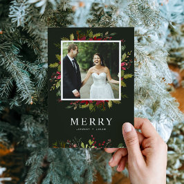 Cartão De Festividades Feliz Greenery Foto