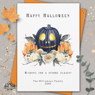 Cartão De Festividades Feliz Halloween Abóbora Samhain Assustador Cristai