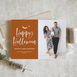 Cartão De Festividades Feliz Halloween Brussel Lettering Burnt Orange Pho