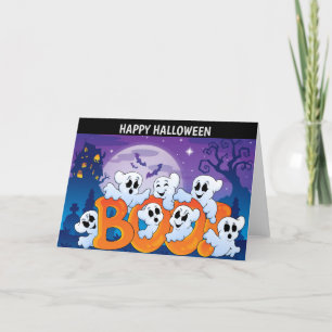 Cartão De Festividades Feliz Halloween Ghost