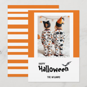 Cartão De Festividades Feliz Halloween Moderno Uma Foto