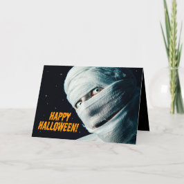 Cartão De Festividades Feliz Halloween para qualquer um Humor de Múmia 