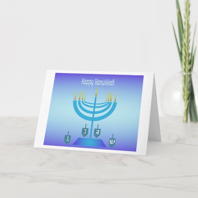 Cartão De Festividades Feliz Hanukkah (Frente)