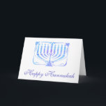 Cartão De Festividades Feliz Hanukkah<br><div class="desc">Personalize com o seu próprio texto</div>