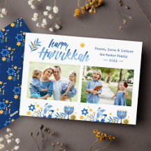 Feliz Hanukkah 2 Foto Judaica Festiva