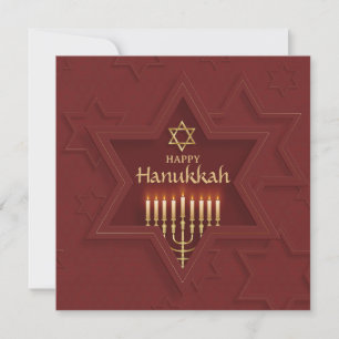 Cartão De Festividades Feliz Hanukkah Elegante