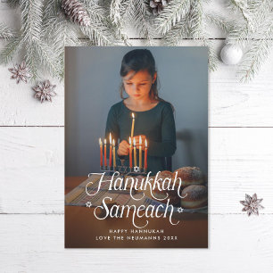 Cartão De Festividades Feliz Hanukkah Estrela de Davi Foto