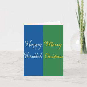 Cartão De Festividades Feliz Hanukkah Feliz Natal Feriado Duplo