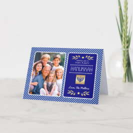 Cartão De Festividades Feliz Hanukkah. Foto personalizada