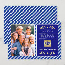 Cartão De Festividades Feliz Hanukkah. Foto personalizada