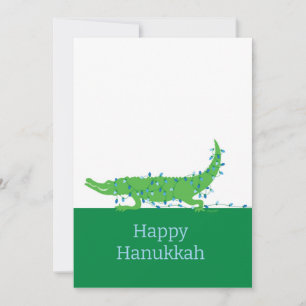 Cartão De Festividades Feliz Hanukkah Gator