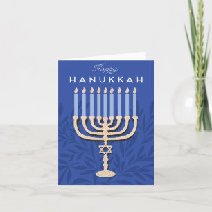 Cartão De Festividades Feliz Hanukkah Menorah