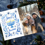 Cartão De Festividades Feliz Hanukkah Menorah Mão Desenhada FOTO PERSONAL<br><div class="desc">Doce coroa para desejar a alguém feriado feliz! Adicione sua própria foto! Clique em "personalizar" para adicionar sua própria foto. Você também pode adicionar texto ao lado frontal ou traseiro. Procure mais opções no meu compro. Também disponível como download digital para enviar instantaneamente por e-mail ou mensagem de texto e...</div>
