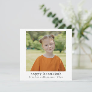 Cartão De Festividades Feliz Hanukkah Minimalista Foto Quadrada de Máquin