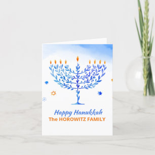 Cartão De Festividades Feliz Hanukkah Personalizado