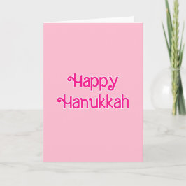 Cartão De Festividades Feliz Hanukkah Pink