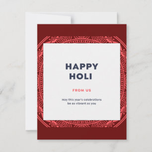 Cartão De Festividades Feliz Holi