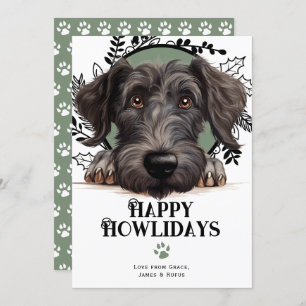 Cartão De Festividades Feliz Howlidays Escocês Cão de Deerhound