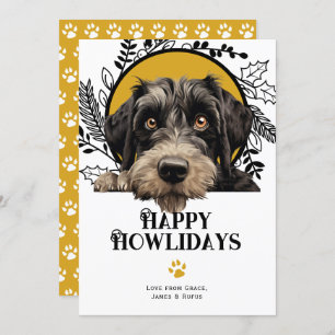 Cartão De Festividades Feliz Howlidays Giant Schnauzer Natal