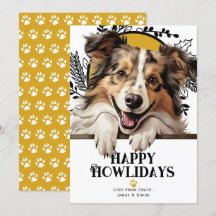 Cartão De Festividades Feliz Howlidays Shetland Sheepdog Natal