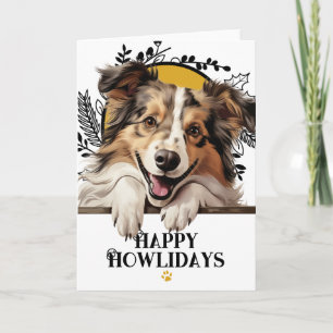 Cartão De Festividades Feliz Howlidays Shetland Sheepdog Natal