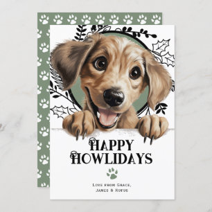 Cartão De Festividades Feliz Howlidays Sloughi Dog Natal
