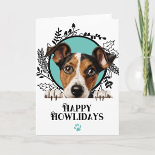 Cartão De Festividades Feliz Howlidays Smooth Fox Terrier Cão Natal