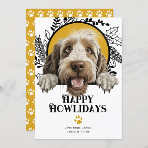 Cartão De Festividades Feliz Howlidays Spinone Italiana Dog Natal