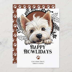 Cartão De Festividades Feliz Howlidays, West Highland Terrier Christmas
