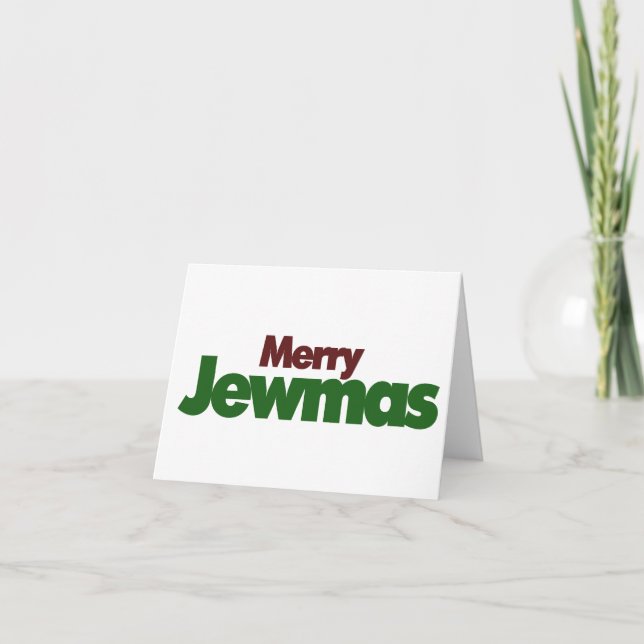 Cartão De Festividades Feliz Jewmas (Frente)
