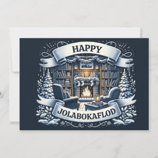 Cartão De Festividades Feliz Jolabokaflod