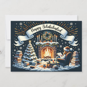 Cartão De Festividades Feliz Jolabokaflod