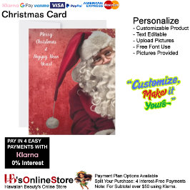 Cartão De Festividades Feliz Jolly Santa Claus White Natal