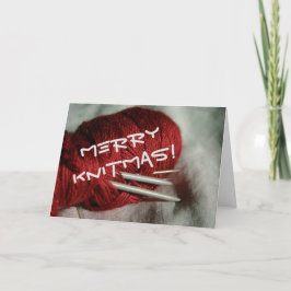 Cartão De Festividades Feliz Knitmas