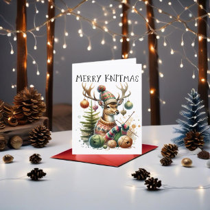 Cartão De Festividades Feliz Knittmas de Natal