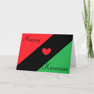 Cartão De Festividades Feliz Kwanzaa com Coração